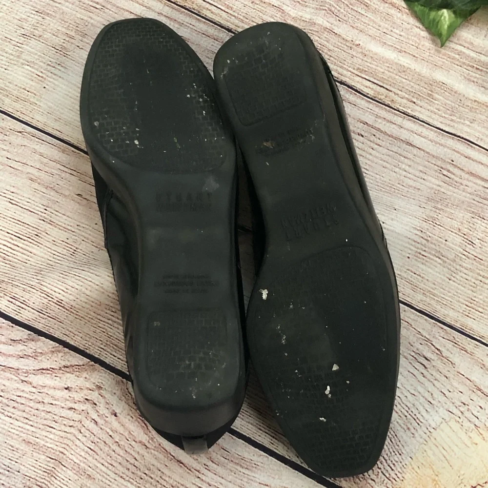 Stuart Weitzman Black Slip-on Loafers Mules